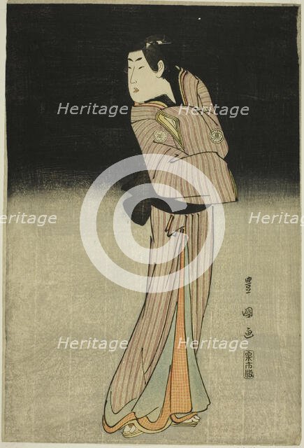 The actor Segawa Kikunojo III as the shop boy Chokichi, 1796. Creator: Shunsho.