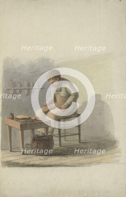 Shoemaker at work, 1700-1800. Creator: Anon.