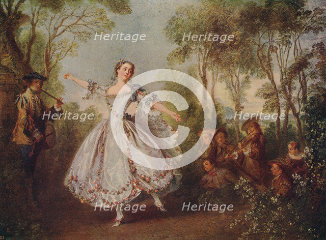 'Mlle. Camargo Dancing', 1730, (c1915). Artist: Nicolas Lancret.