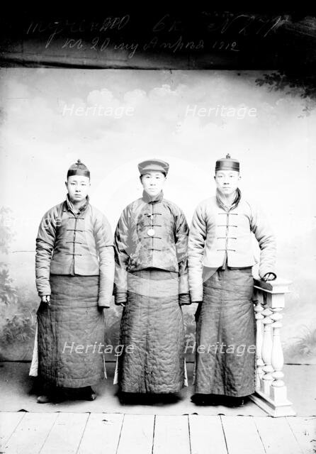 Three men of Asian appearance, 1912. Creator: Nikolai Nikolaevich Petrov.