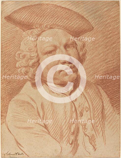 Portrait of a Man in a Tricorn Hat. Creator: Georg Friedrich Schmidt.
