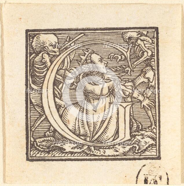 Letter G. Creator: Hans Holbein the Younger.