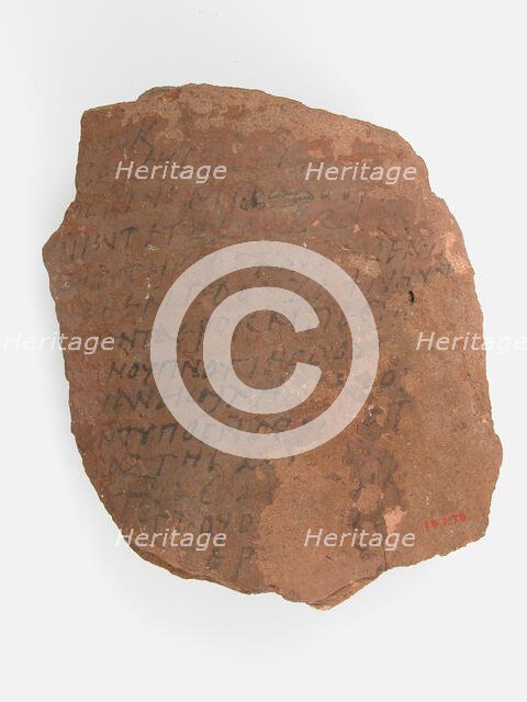 Ostrakon with a Letter from Isaac, Coptic, 600. Creator: Unknown.