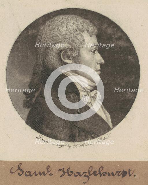 Samuel Hazlehurst, 1800. Creator: Charles Balthazar Julien Févret de Saint-Mémin.