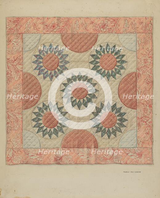 Infant's Quilt (Bed Covering), c. 1937. Creator: Francis Law Durand.