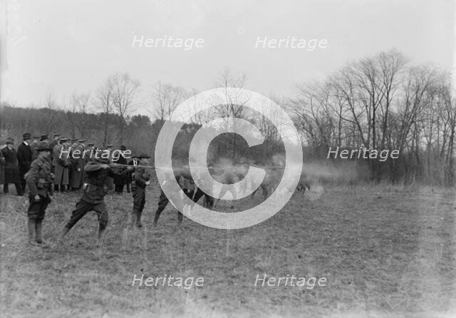 Army, U.S. Machine Gun Tests, 1918. Creator: Harris & Ewing.