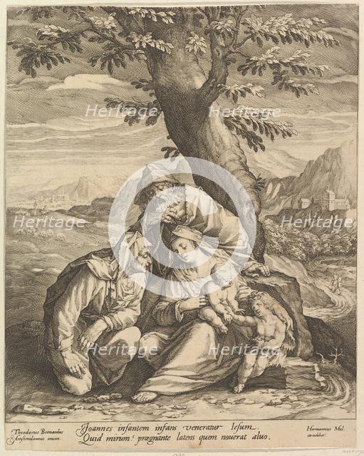 Holy Family with St. Elizabeth & St. John the Baptist, 1588. Creator: Jan Muller.