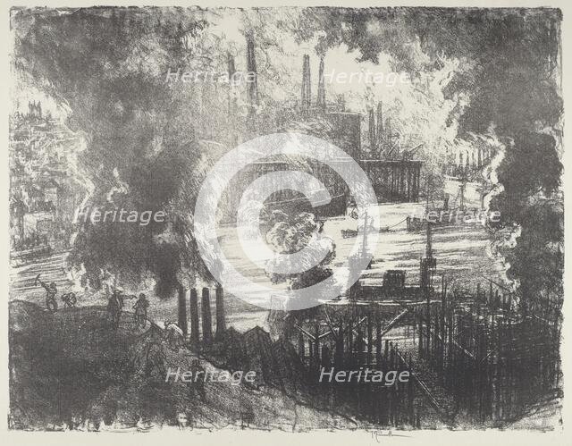 Munitions River, 1916. Creator: Joseph Pennell.