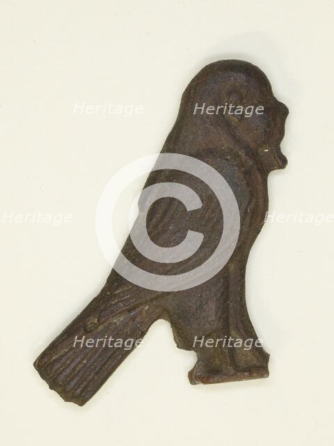 Amulet of the Soul as a Human-Headed Bird, Egypt, Late Period, Dynasty 25-30 (780-343 BCE). Creator: Unknown.