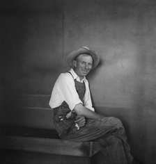 Tulare County, at Farm Security Administration (FSA) camp at Farmersville, California, 1939. Creator: Dorothea Lange.