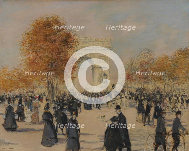 Les Champs-Élysées , 1902. Creator: Raffaëlli, Jean Francois (1850-1924).
