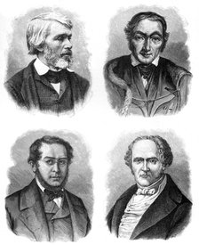 Four social theorists: Carlyle, Owen, Fourier and Proudhon, (1903). Artist: Unknown