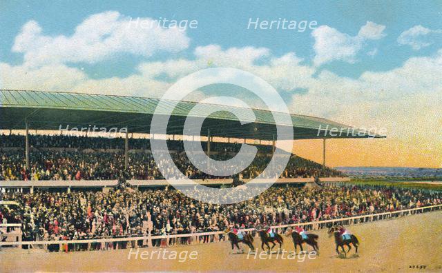 The Race Track, Hialeah, near Miami, Florida, USA, c1930s. Creator: Unknown.