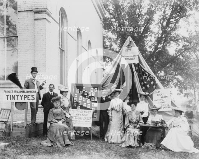 County fair, tintype booth of Miss. F.B. Johnston, May 1903, 1903. Creator: Frances Benjamin Johnston.