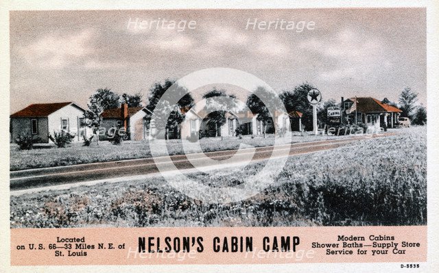 Nelson's Cabin Camp, Worden, Illinois, USA, 1938. Artist: Unknown