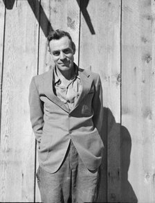 One of the thirty-six members of the Ola self-help sawmill co-op, Gem County, Idaho, 1939. Creator: Dorothea Lange.