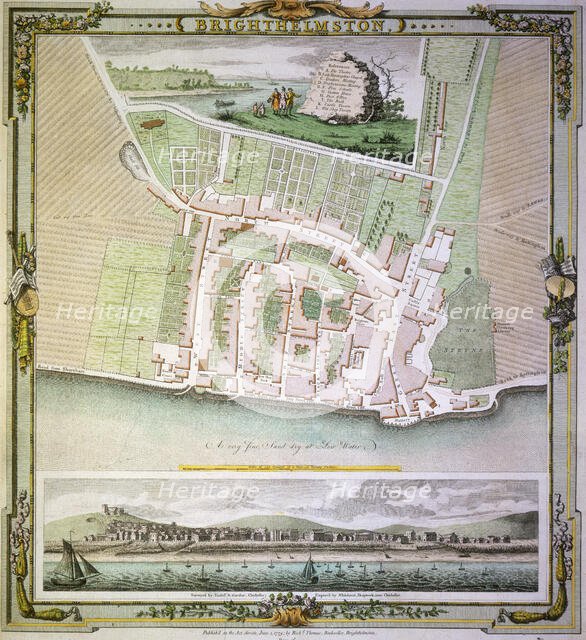 Map of Brighton, East Sussex, 1779. Creator: Whitchurch.
