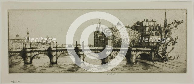 Le Pont Neuf, Paris, 1907. Creator: Donald Shaw MacLaughlan.