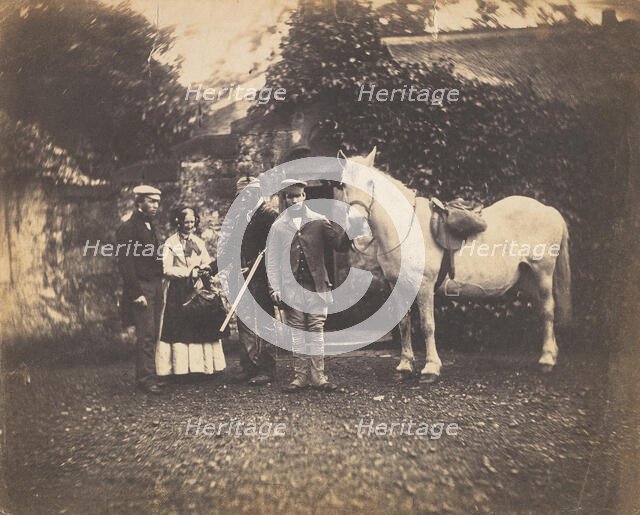 Rural Group with Horse, 1850s. Creator: Unknown.