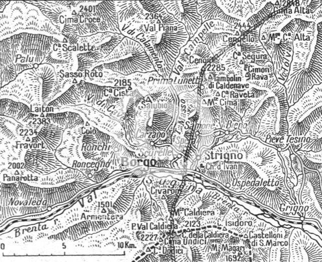 ''Le front italien; sur la Brenta au 4 juillet', 1916. Creator: Unknown.