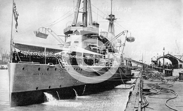 HMAS Australia, Indefatigable class battlecruiser, June 1913 (1936). Artist: Unknown