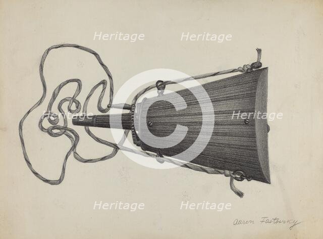 Powder Flask, c. 1936. Creator: Aaron Fastovsky.