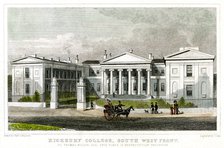 Highbury College, south-west front, Islington, London, 1827.Artist: Thomas Dale