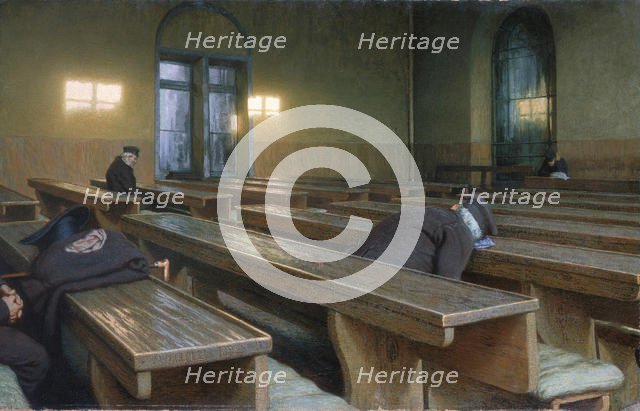 Feast Day at the Hospice Trivulzio in Milan, 1892. Creator: Morbelli, Angelo (1853-1919).