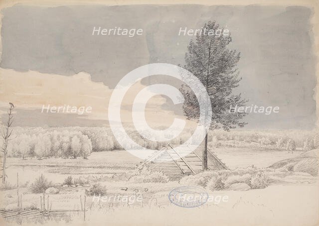 Landscape from Kirkkonummi, 1850-1859. Creator: Magnus von Wright.