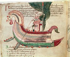 Norse dragon-prowed ship, c10th Century. Artist: Unknown