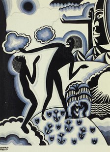 African Phantasy : Awakening, 1925. Creator: Winold Reiss.