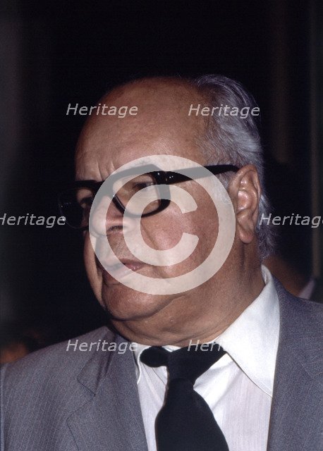 Eduardo Carranza (1913-1985), Colombian poet, portrait of 1980.