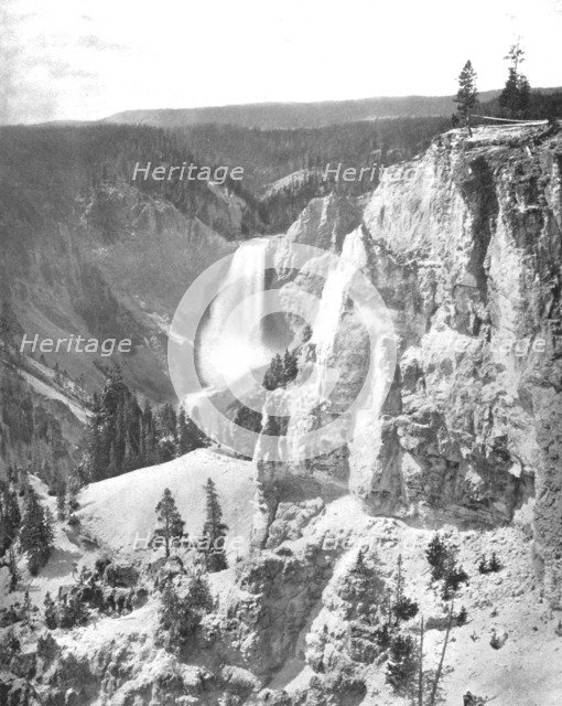 Lower Falls of the Yellowstone, Wyoming, USA, c1900.  Creator: Unknown.
