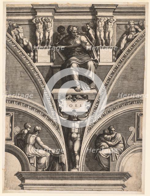 The Prophet Joel, early 1570s. Creator: Giorgio Ghisi (Italian, 1520-1582).