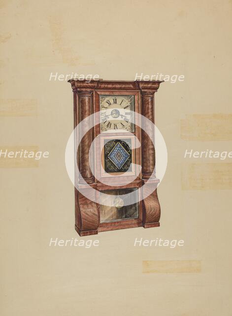 Clock, c. 1936. Creator: Lawrence Phillips.