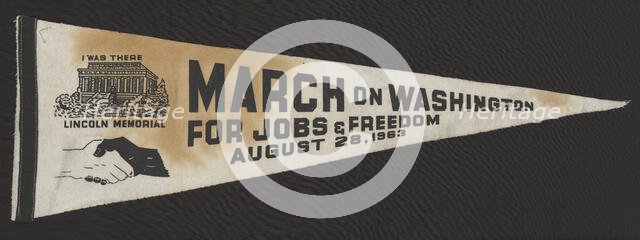 Pennant from the March on Washington carried by Edith Lee-Payne, 1963. Creator: Unknown.
