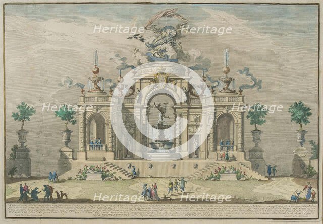 The Chinèa (Festa della Chinea) in Rome, 1753-1759. Creator: Vasi, Giuseppe (1710-1782).