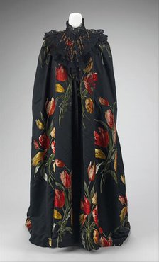 Evening cloak - Tulipes Hollandaises (textile), French, 1889. Creators: House of Worth, Charles Frederick Worth.