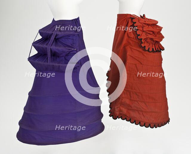 Woman's cage crinolettes (with bustles), England, between 1872 and 1875. Creator: Unknown.