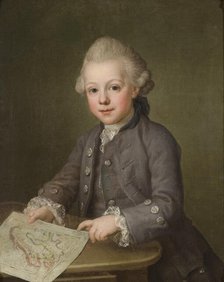 Boy with Map of Scandinavia, 1771. Creator: Ulrika Fredrika Pasch.