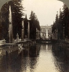 'The Avenue of Fountains, Imperial Palace of Peterhof, Russia', 1897. Creator: Underwood & Underwood.