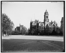 University of Pennsylvania, Main Building and Library, Philadelphia, Pennsylvania, c1900. Creator: Unknown.