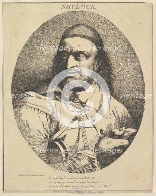 Shylock (Twelve Characters from Shakespeare), March 15, 1776. Creator: John Hamilton Mortimer.