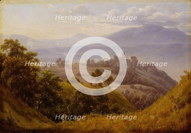 View of Olevano, probably 1834. Creator: Thomas Fearnley.