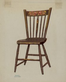 Pa. German Chair, c. 1941. Creator: Henry Zwysen.