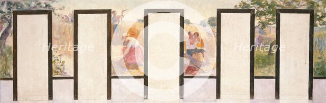 Esquisse pour la Mairie de Bagnolet : Travaux des champs, 1893. Creator: Victor Marec.