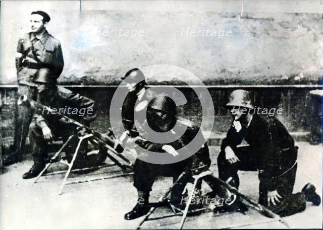 The Polish resistance Home Army, Warsaw Uprising, August 1944. Artist: Unknown