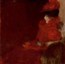 Dame im Fauteuil (Woman in Armchair), c1898. Creator: Klimt; Gustav (1862-1918).