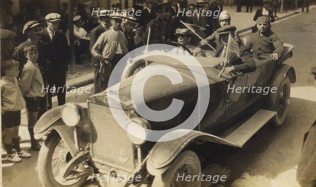 Antique car show in Barcelona.