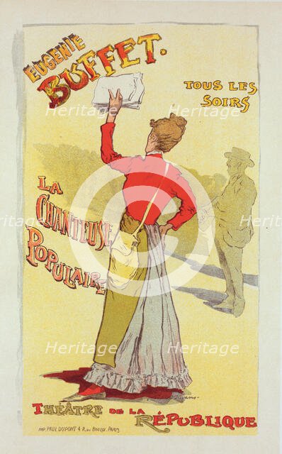 Affiche pour le Théâtre de la Renaissance, "Eugénie Buffet, la chanteuse populaire", c1899. Creator: Leopold Stevens.